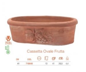 Cassetta Ovale con Frutta 41cm
