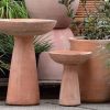 Terracotta vogelbad op sokkel - Afbeelding 2