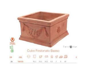 Cubo Festonato Basso 28x16,5cm (bxh)